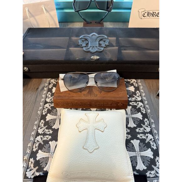 Chrome Hearts Sunglasses 'Stains IV' Brown/Silver - Picture 1 of 6
